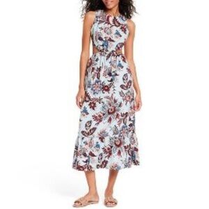 RHODE x Target The Leafy Paisley Cutout Maxi Dress in Pale Blue SZ: Large